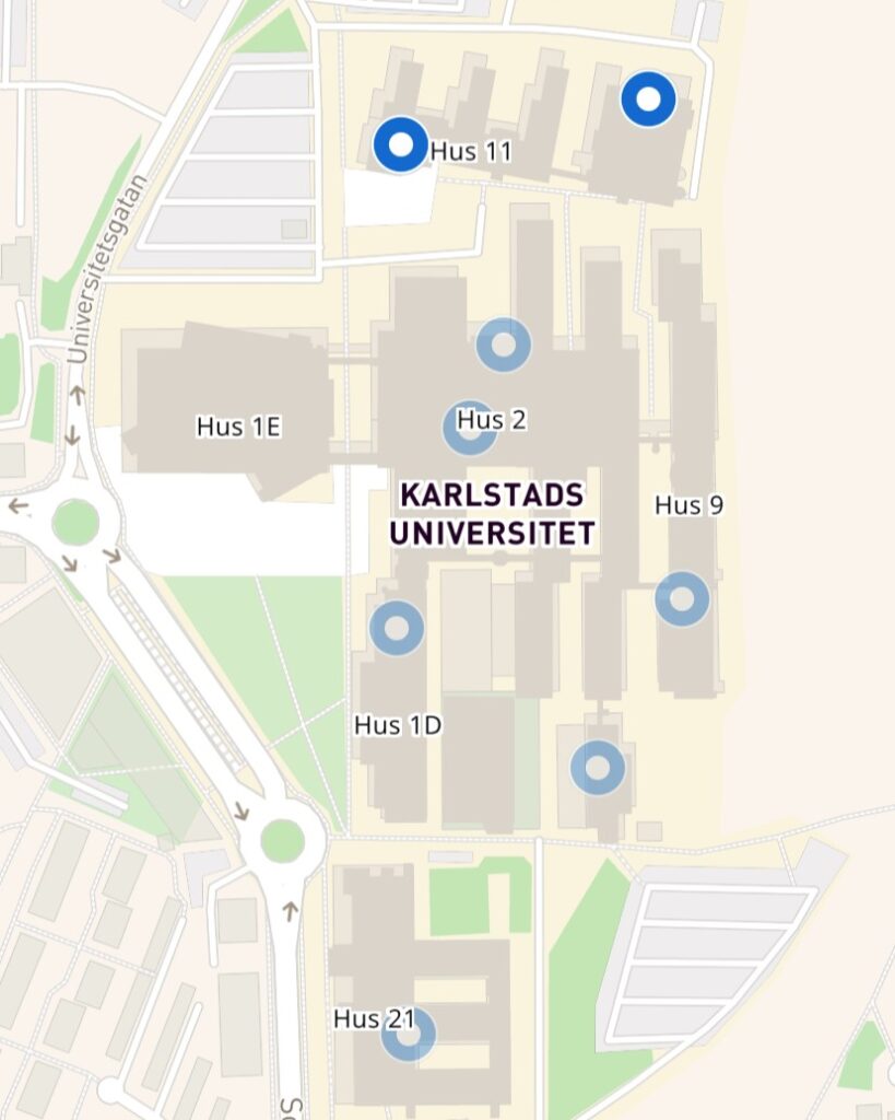 I appen mazemap kan du se var alla studentpentryn på universitetet finns.